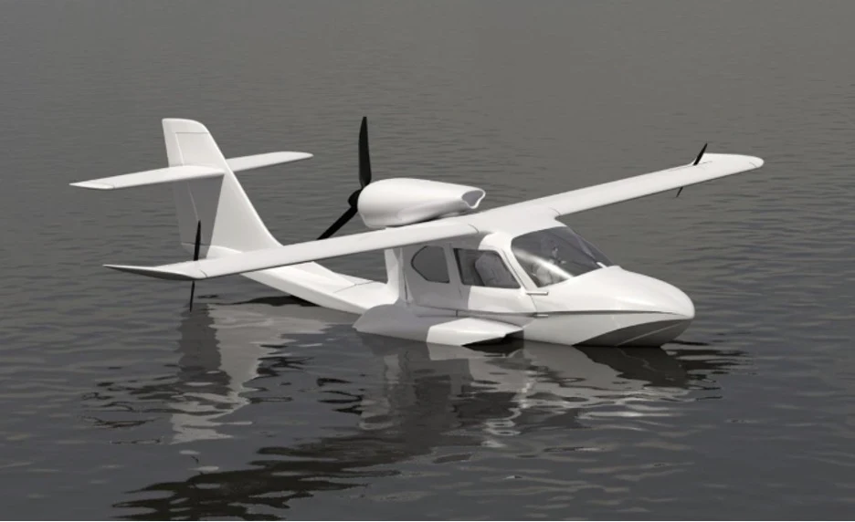 Marlin amphibious aircraft concept on the water